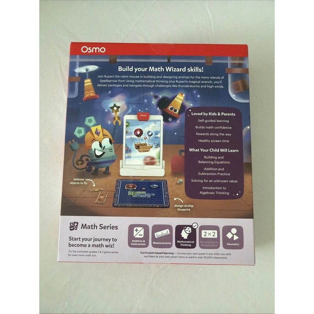 Osmo Math Wizard and the Amazing Airships iPad Fire Tablet Ages 6-8 Grade 1 & 2